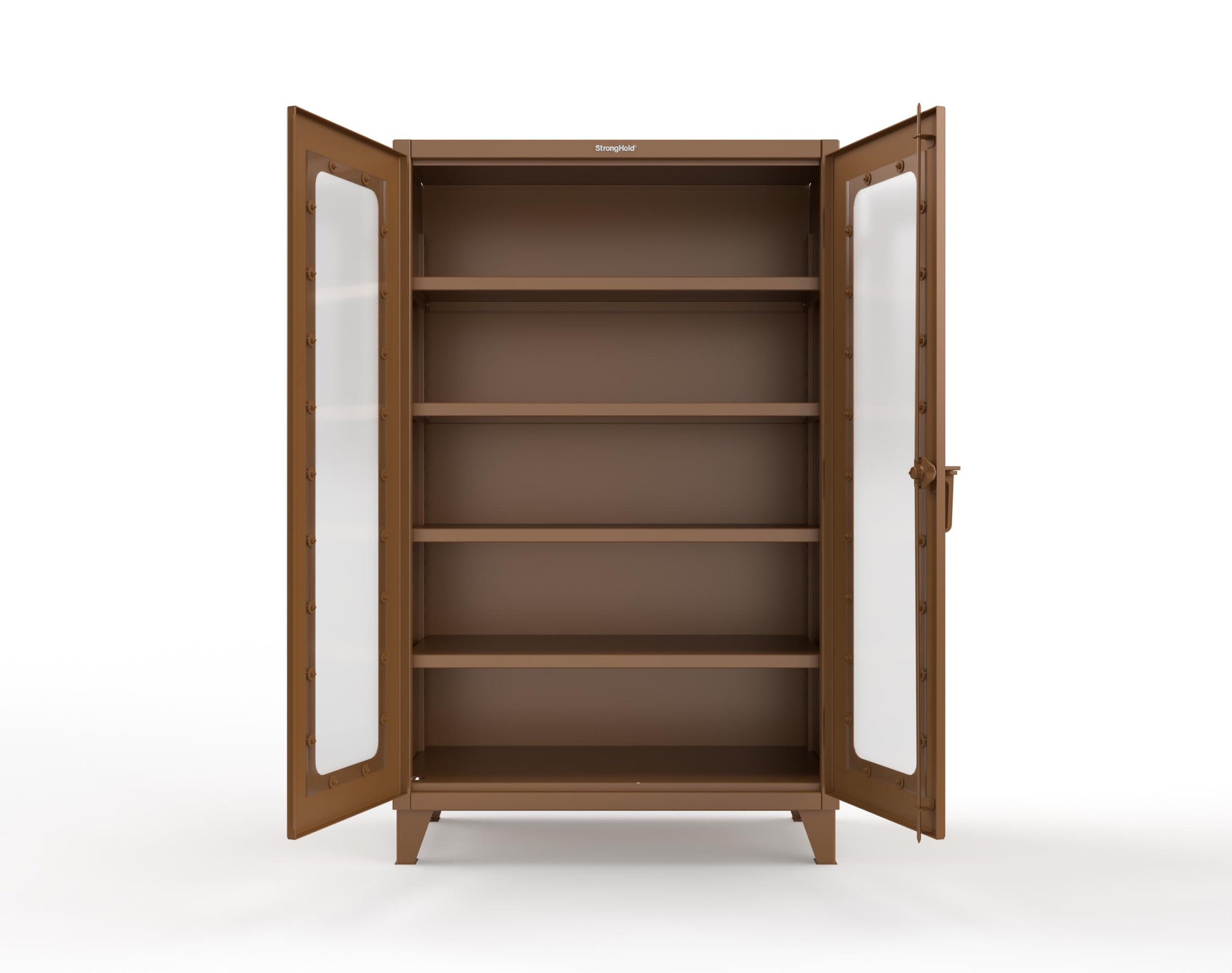 Extreme Duty 12 GA Clearview Cabinet with 4 Shelves - 48 In. W x 24 In. D x 78 In. H - 46-LD-244-8008
