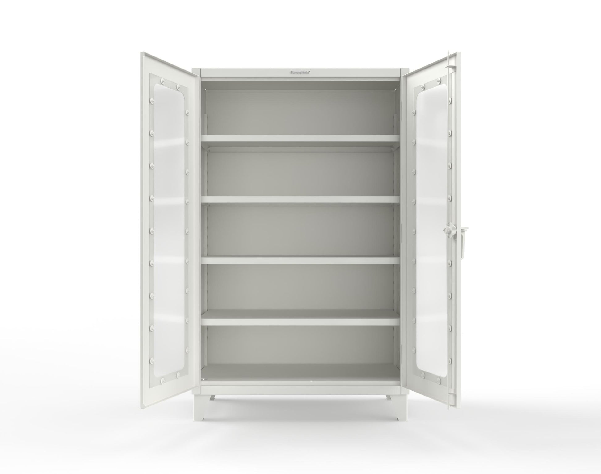 Extreme Duty 12 GA Clearview Cabinet with 4 Shelves - 48 In. W x 24 In. D x 78 In. H - 46-LD-244-9003