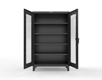 Extreme Duty 12 GA Clearview Cabinet with 4 Shelves - 48 In. W x 24 In. D x 78 In. H - 46-LD-244-9005