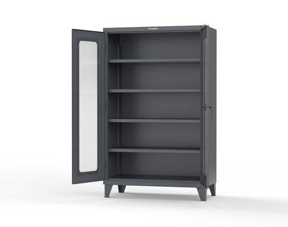 Extreme Duty 12 GA Clearview Cabinet with 4 Shelves - 48 In. W x 24 In. D x 78 In. H - 46-LD-244-7024