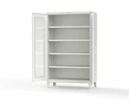 Extreme Duty 12 GA Clearview Cabinet with 4 Shelves - 48 In. W x 24 In. D x 78 In. H - 46-LD-244-9003
