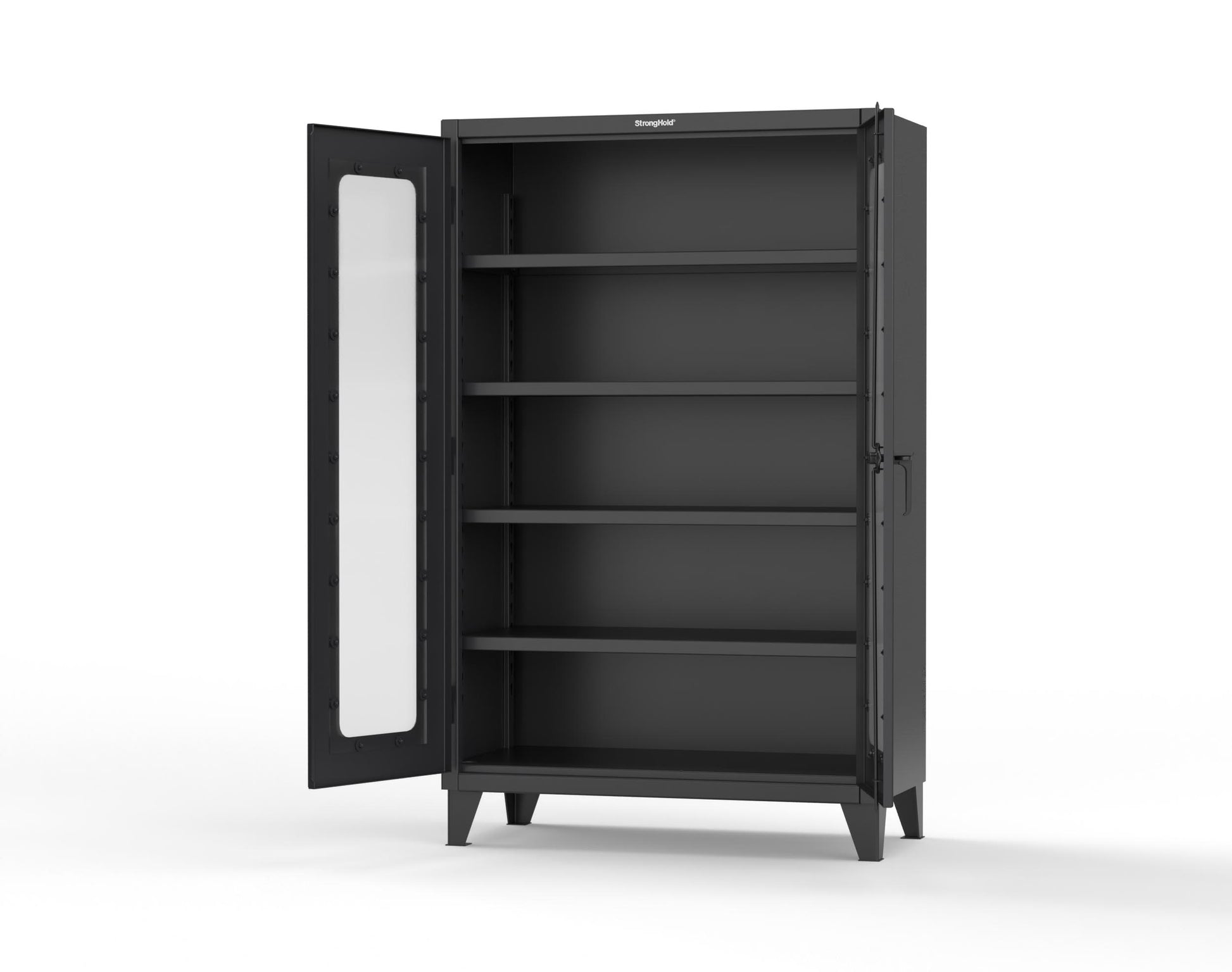 Extreme Duty 12 GA Clearview Cabinet with 4 Shelves - 48 In. W x 24 In. D x 78 In. H - 46-LD-244-9005