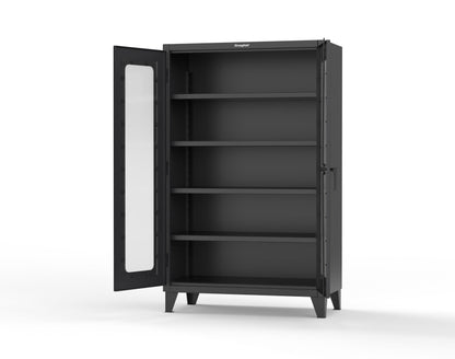 Extreme Duty 12 GA Clearview Cabinet with 4 Shelves - 48 In. W x 24 In. D x 78 In. H - 46-LD-244-9005