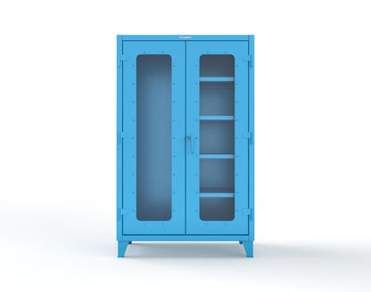 Extreme Duty 12 GA Clear View Janitorial Cabinet with 4 Shelves - 48 In. W x 24 In. D x 78 In. H - 46-LD-BC-244-5012