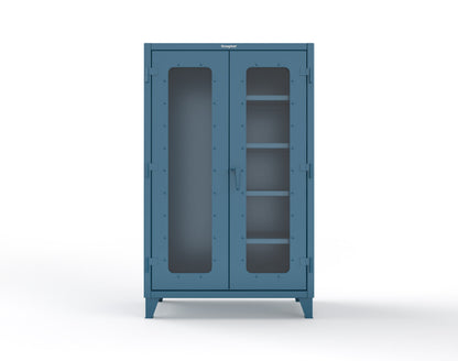 Extreme Duty 12 GA Clear View Janitorial Cabinet with 4 Shelves - 48 In. W x 24 In. D x 78 In. H - 46-LD-BC-244-5001