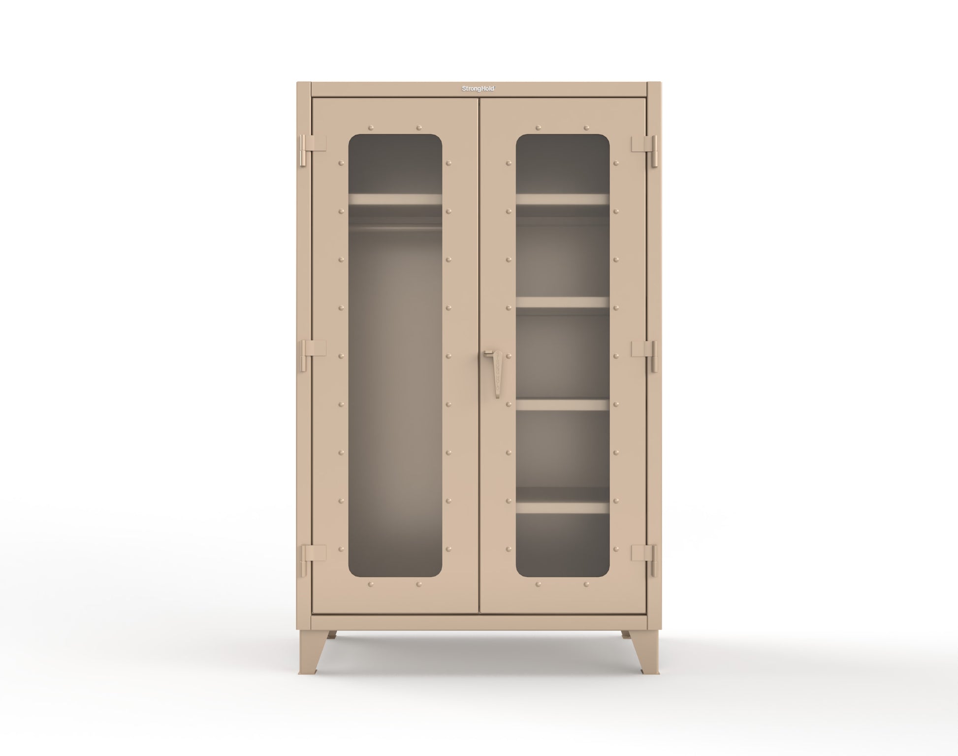Extreme Duty 12 GA Clear View Uniform Cabinet with 5 Shelves - 48 In. W x 24 In. D x 78 In. H - 46-LD-W-245-1019