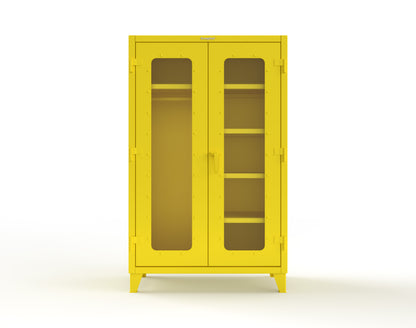 Extreme Duty 12 GA Clear View Uniform Cabinet with 5 Shelves - 48 In. W x 24 In. D x 78 In. H - 46-LD-W-245-1021