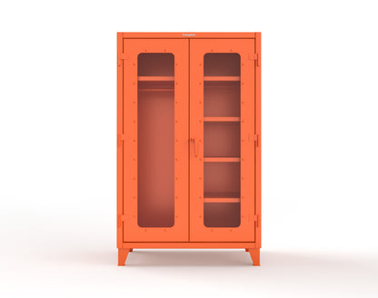 Extreme Duty 12 GA Clear View Uniform Cabinet with 5 Shelves - 48 In. W x 24 In. D x 78 In. H - 46-LD-W-245-2009
