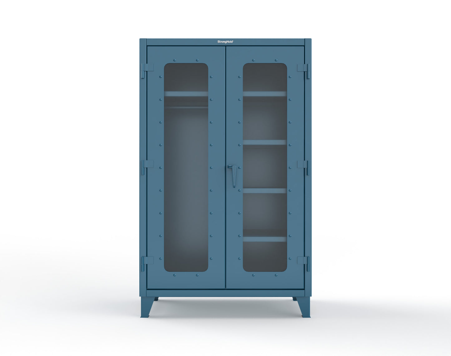 Extreme Duty 12 GA Clear View Uniform Cabinet with 5 Shelves - 48 In. W x 24 In. D x 78 In. H - 46-LD-W-245-5001