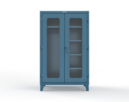 Extreme Duty 12 GA Clear View Uniform Cabinet with 5 Shelves - 48 In. W x 24 In. D x 78 In. H - 46-LD-W-245-5001