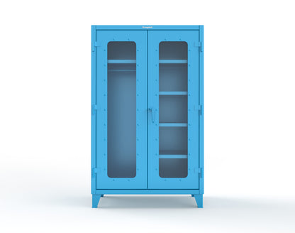 Extreme Duty 12 GA Clear View Uniform Cabinet with 5 Shelves - 48 In. W x 24 In. D x 78 In. H - 46-LD-W-245-5012
