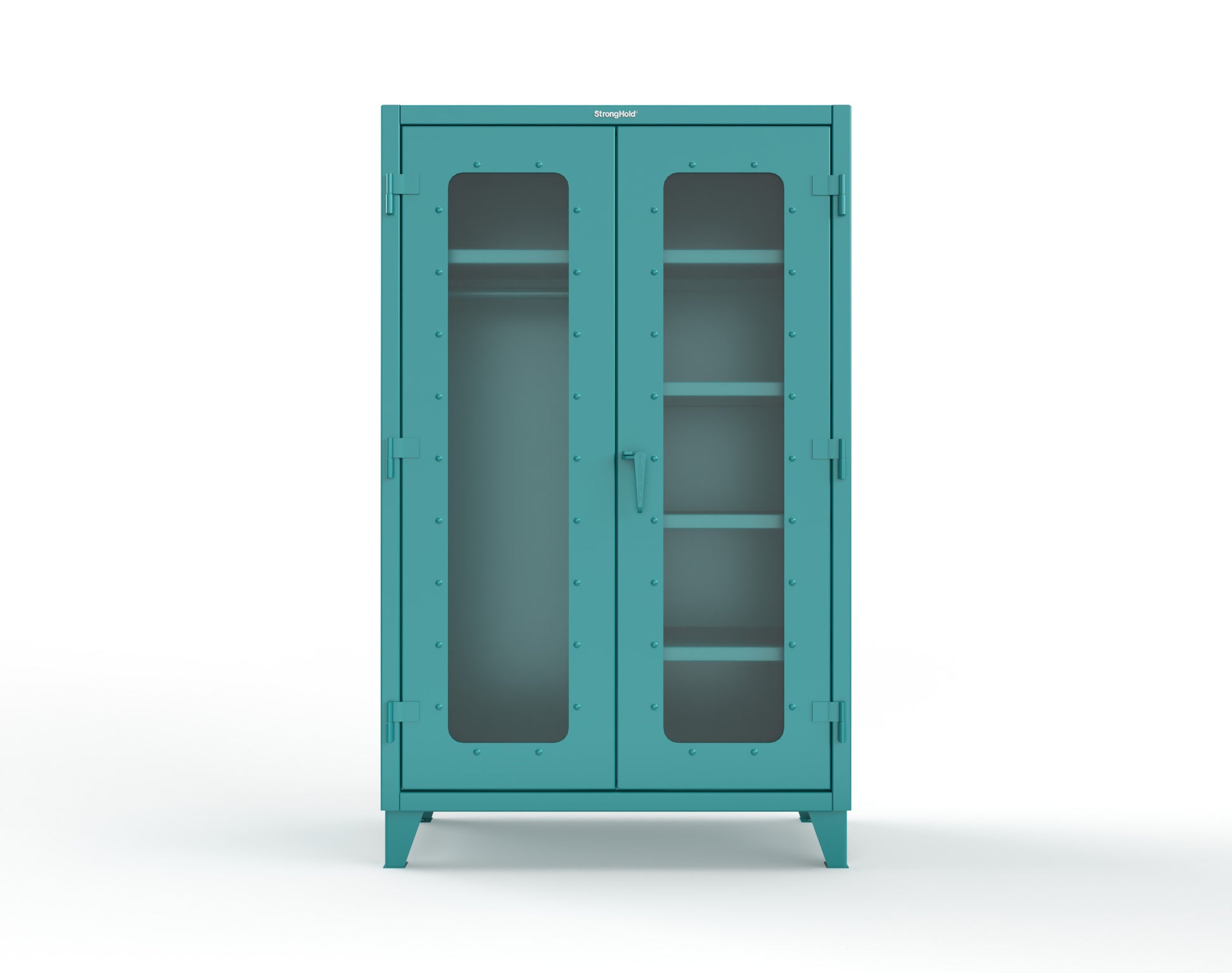 Extreme Duty 12 GA Clear View Uniform Cabinet with 5 Shelves - 48 In. W x 24 In. D x 78 In. H - 46-LD-W-245-5021