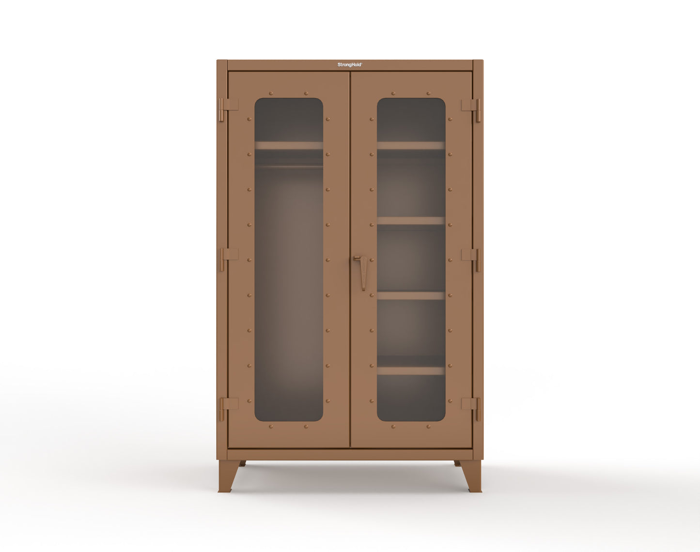 Extreme Duty 12 GA Clear View Uniform Cabinet with 5 Shelves - 48 In. W x 24 In. D x 78 In. H - 46-LD-W-245-8008
