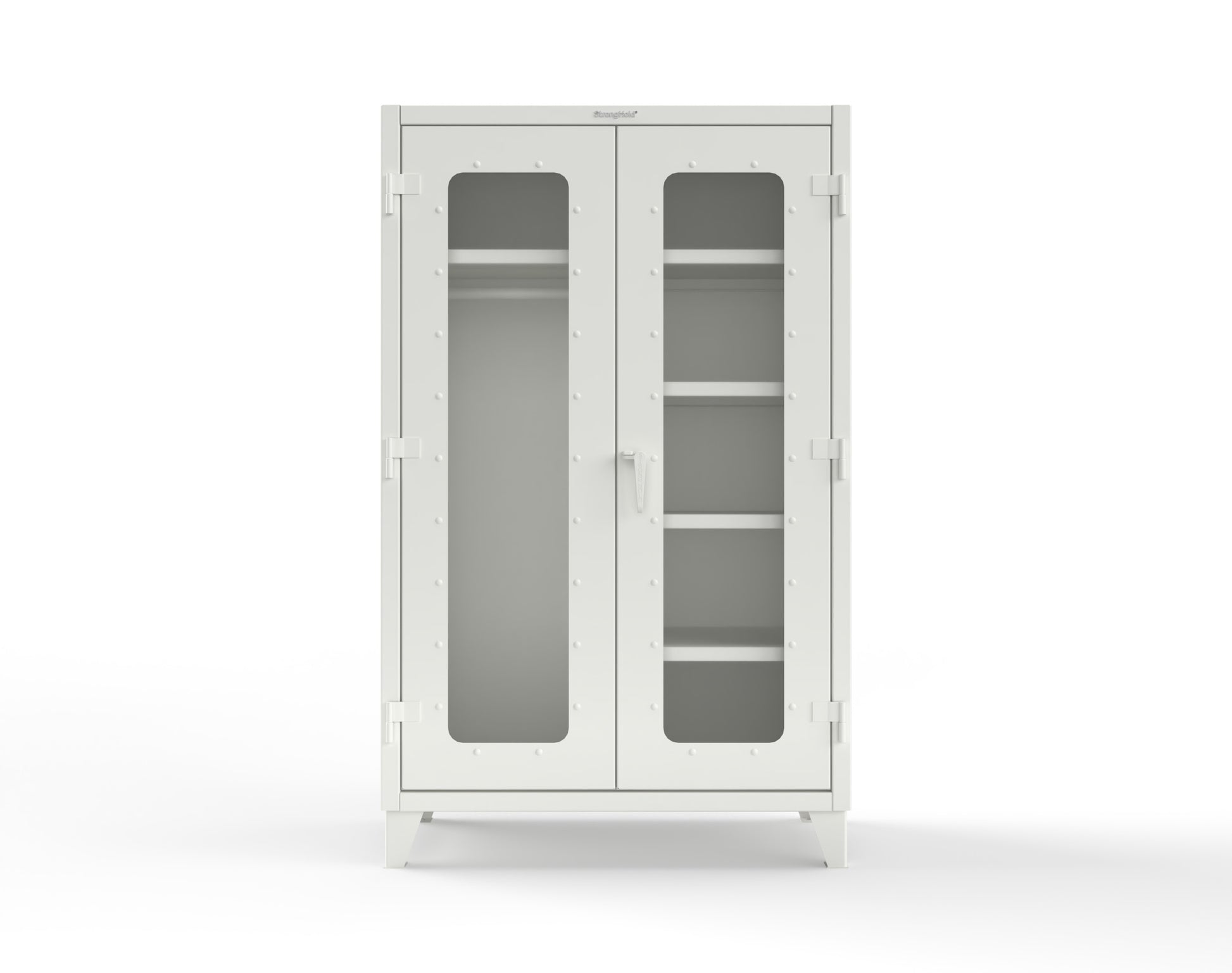 Extreme Duty 12 GA Clear View Uniform Cabinet with 5 Shelves - 48 In. W x 24 In. D x 78 In. H - 46-LD-W-245-9003