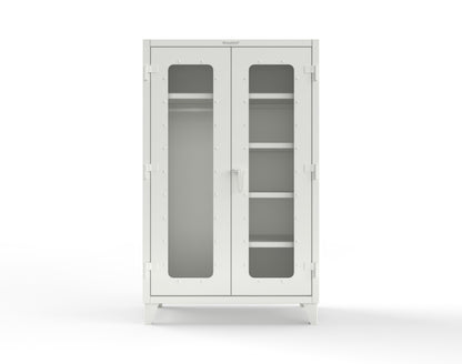Extreme Duty 12 GA Clear View Uniform Cabinet with 5 Shelves - 48 In. W x 24 In. D x 78 In. H - 46-LD-W-245-9003