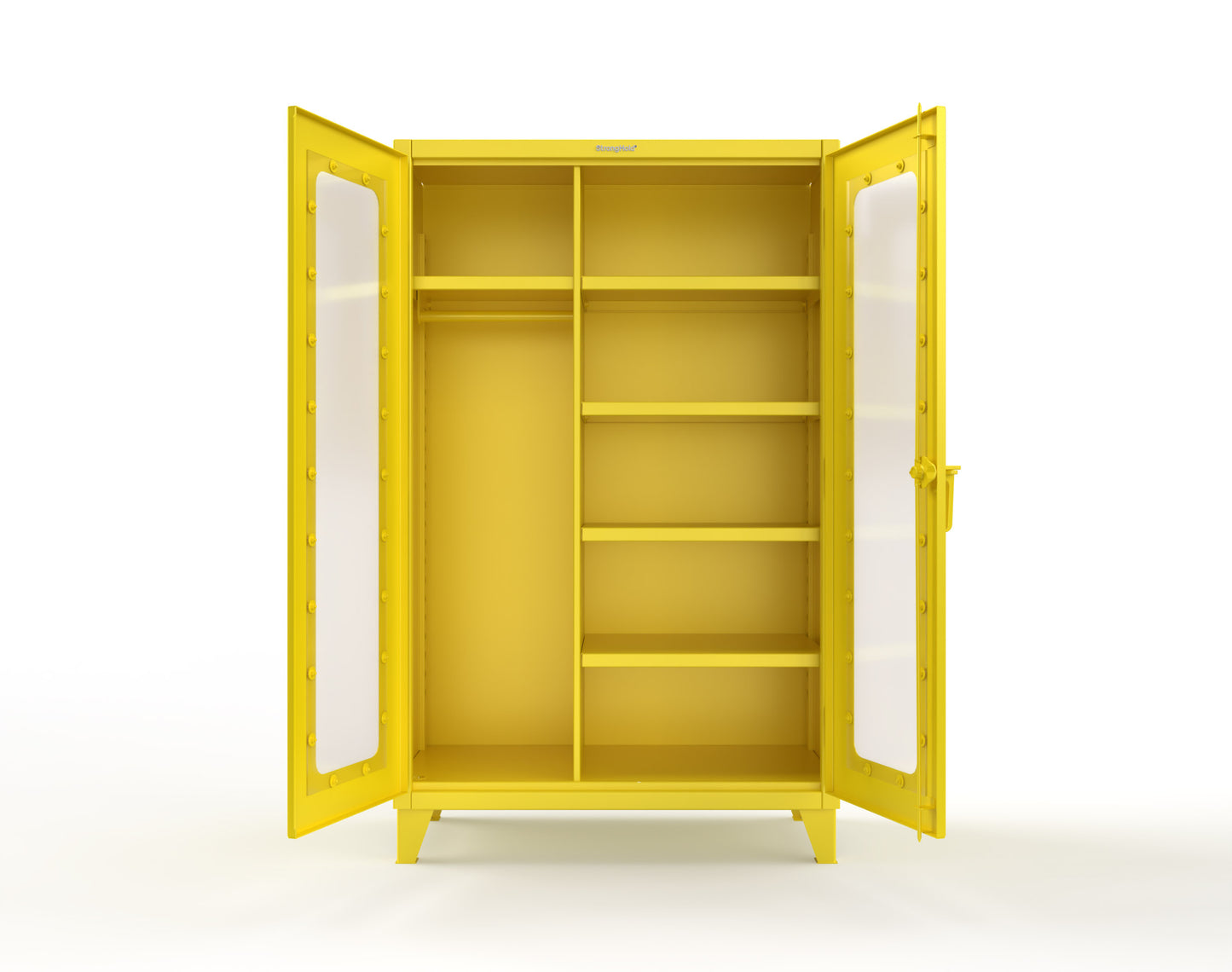 Extreme Duty 12 GA Clear View Uniform Cabinet with 5 Shelves - 48 In. W x 24 In. D x 78 In. H - 46-LD-W-245-1021