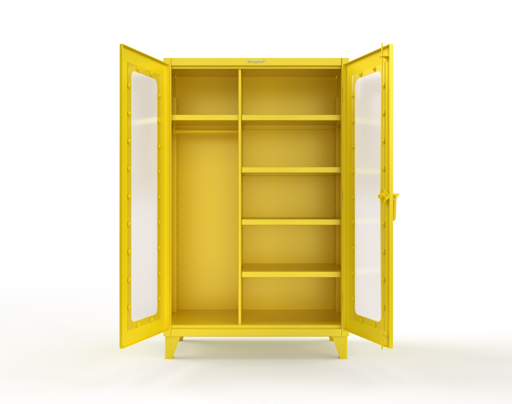 Extreme Duty 12 GA Clear View Uniform Cabinet with 5 Shelves - 48 In. W x 24 In. D x 78 In. H - 46-LD-W-245-1021