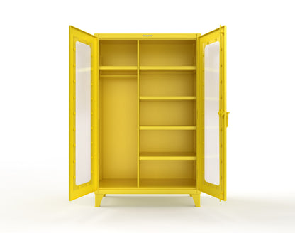 Extreme Duty 12 GA Clear View Uniform Cabinet with 5 Shelves - 48 In. W x 24 In. D x 78 In. H - 46-LD-W-245-1021