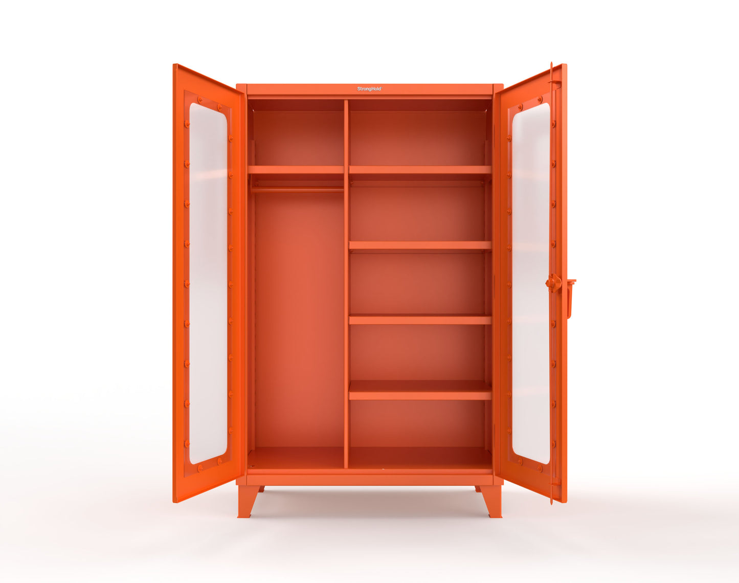 Extreme Duty 12 GA Clear View Uniform Cabinet with 5 Shelves - 48 In. W x 24 In. D x 78 In. H - 46-LD-W-245-2009