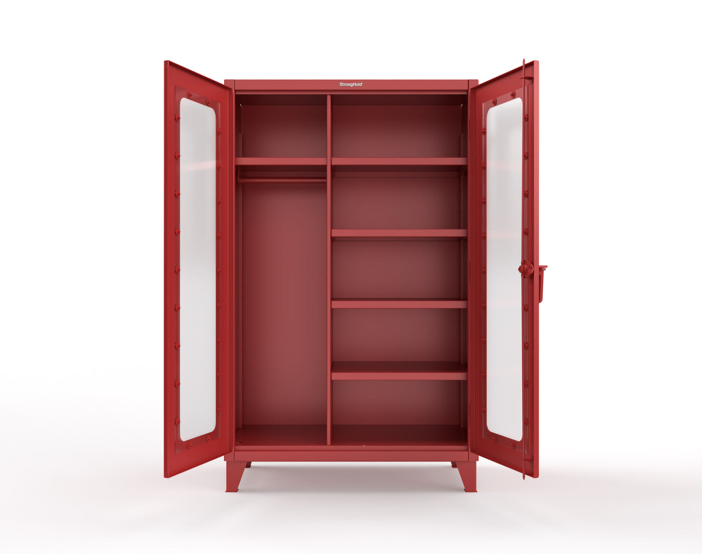 Extreme Duty 12 GA Clear View Uniform Cabinet with 5 Shelves - 48 In. W x 24 In. D x 78 In. H - 46-LD-W-245-3001