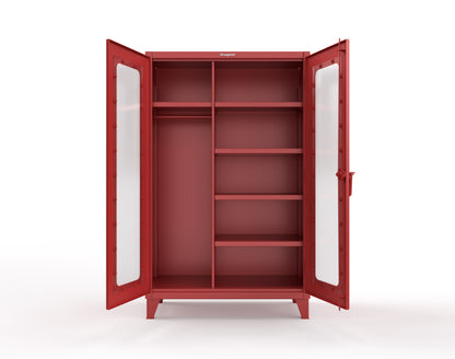 Extreme Duty 12 GA Clear View Uniform Cabinet with 5 Shelves - 48 In. W x 24 In. D x 78 In. H - 46-LD-W-245-3001