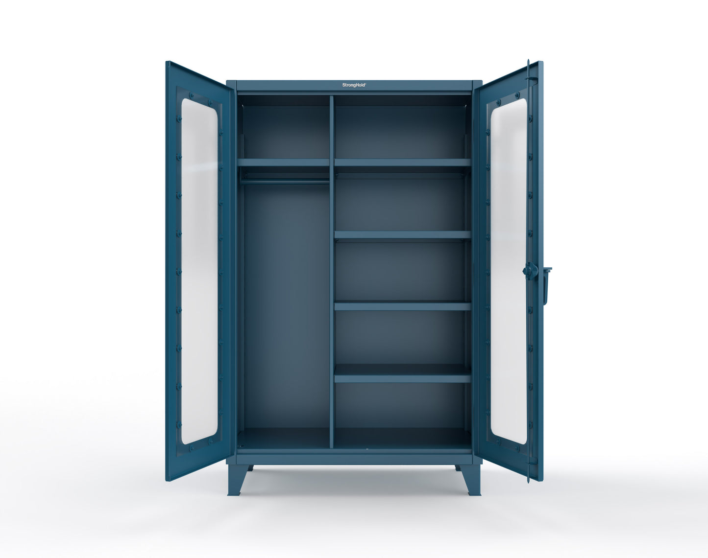 Extreme Duty 12 GA Clear View Uniform Cabinet with 5 Shelves - 48 In. W x 24 In. D x 78 In. H - 46-LD-W-245-5001