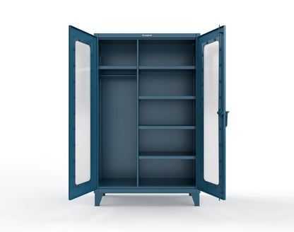Extreme Duty 12 GA Clear View Uniform Cabinet with 5 Shelves - 48 In. W x 24 In. D x 78 In. H - 46-LD-W-245-5001