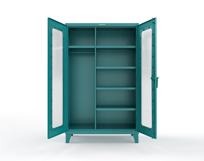 Extreme Duty 12 GA Clear View Uniform Cabinet with 5 Shelves - 48 In. W x 24 In. D x 78 In. H - 46-LD-W-245-5021