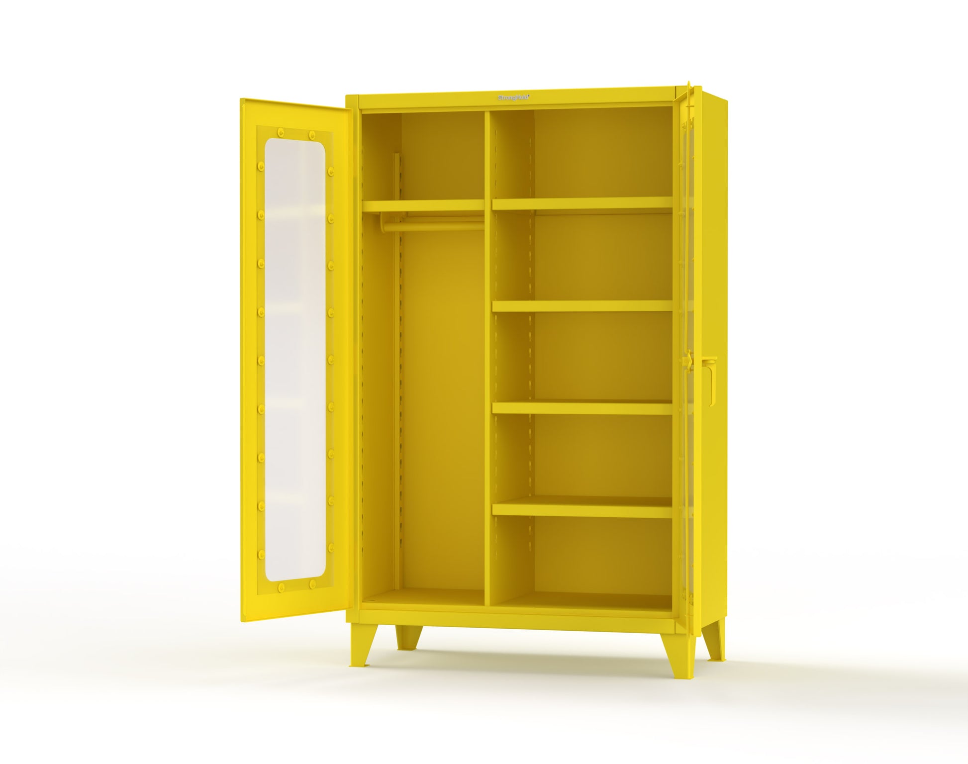 Extreme Duty 12 GA Clear View Uniform Cabinet with 5 Shelves - 48 In. W x 24 In. D x 78 In. H - 46-LD-W-245-1021
