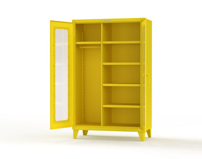 Extreme Duty 12 GA Clear View Uniform Cabinet with 5 Shelves - 48 In. W x 24 In. D x 78 In. H - 46-LD-W-245-1021