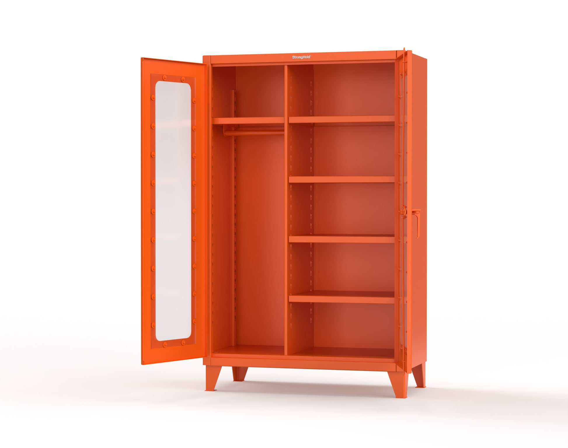 Extreme Duty 12 GA Clear View Uniform Cabinet with 5 Shelves - 48 In. W x 24 In. D x 78 In. H - 46-LD-W-245-2009