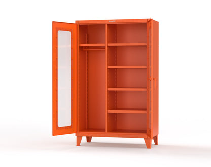 Extreme Duty 12 GA Clear View Uniform Cabinet with 5 Shelves - 48 In. W x 24 In. D x 78 In. H - 46-LD-W-245-2009