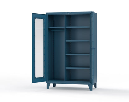 Extreme Duty 12 GA Clear View Uniform Cabinet with 5 Shelves - 48 In. W x 24 In. D x 78 In. H - 46-LD-W-245-5001