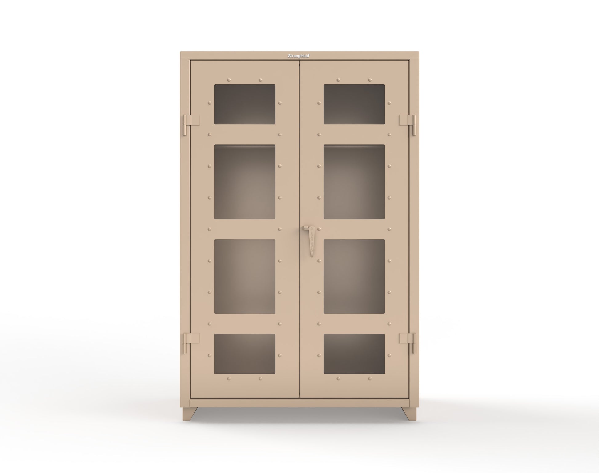 Extra Heavy Duty 14 GA Clear View Uniform Cabinet with Hanger Rod, 1 Shelf - 48 In. W x 24 In. D x 75 In. H - 46-LD-WR-241-L-1019