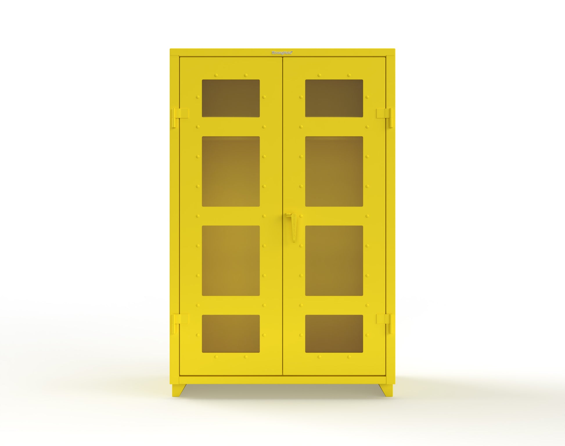 Extra Heavy Duty 14 GA Clear View Uniform Cabinet with Hanger Rod, 1 Shelf - 48 In. W x 24 In. D x 75 In. H - 46-LD-WR-241-L-1021