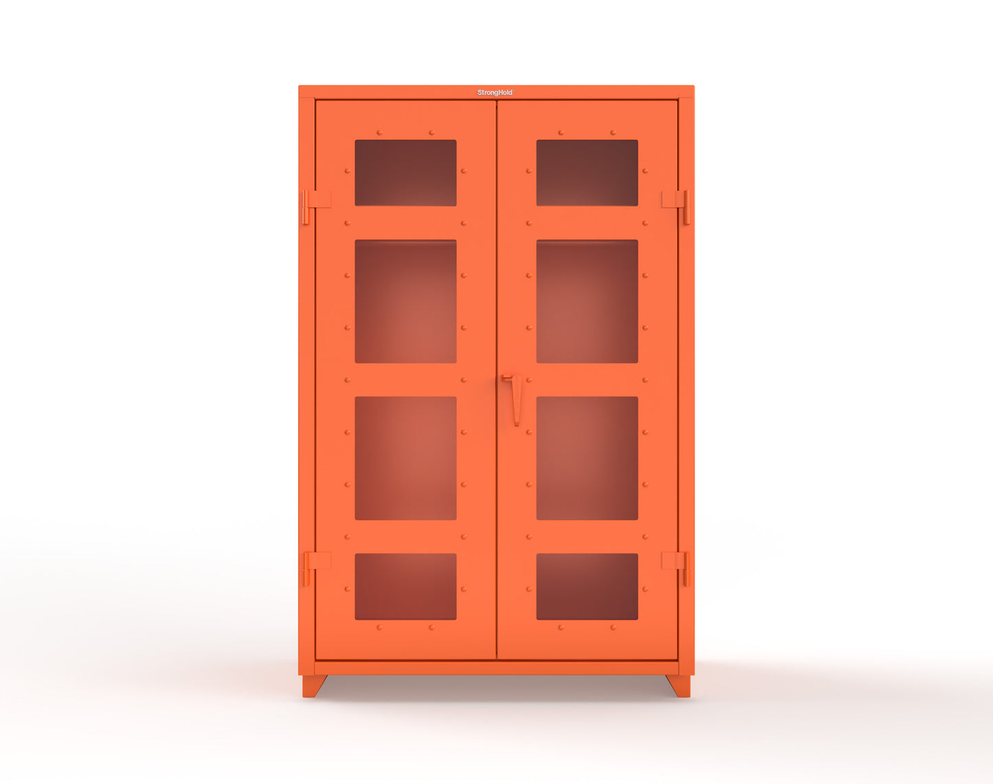 Extra Heavy Duty 14 GA Clear View Uniform Cabinet with Hanger Rod, 1 Shelf - 48 In. W x 24 In. D x 75 In. H - 46-LD-WR-241-L-2009