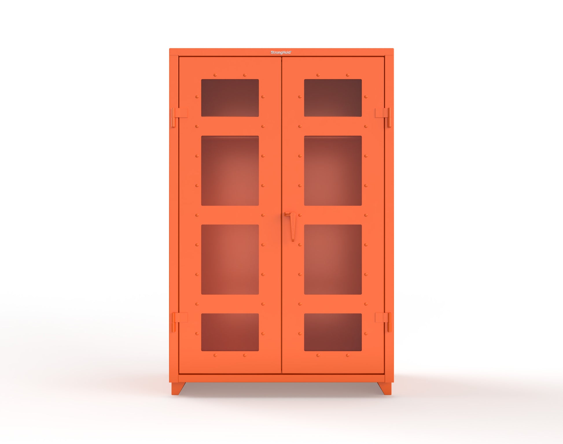 Extra Heavy Duty 14 GA Clear View Uniform Cabinet with Hanger Rod, 1 Shelf - 48 In. W x 24 In. D x 75 In. H - 46-LD-WR-241-L-2009