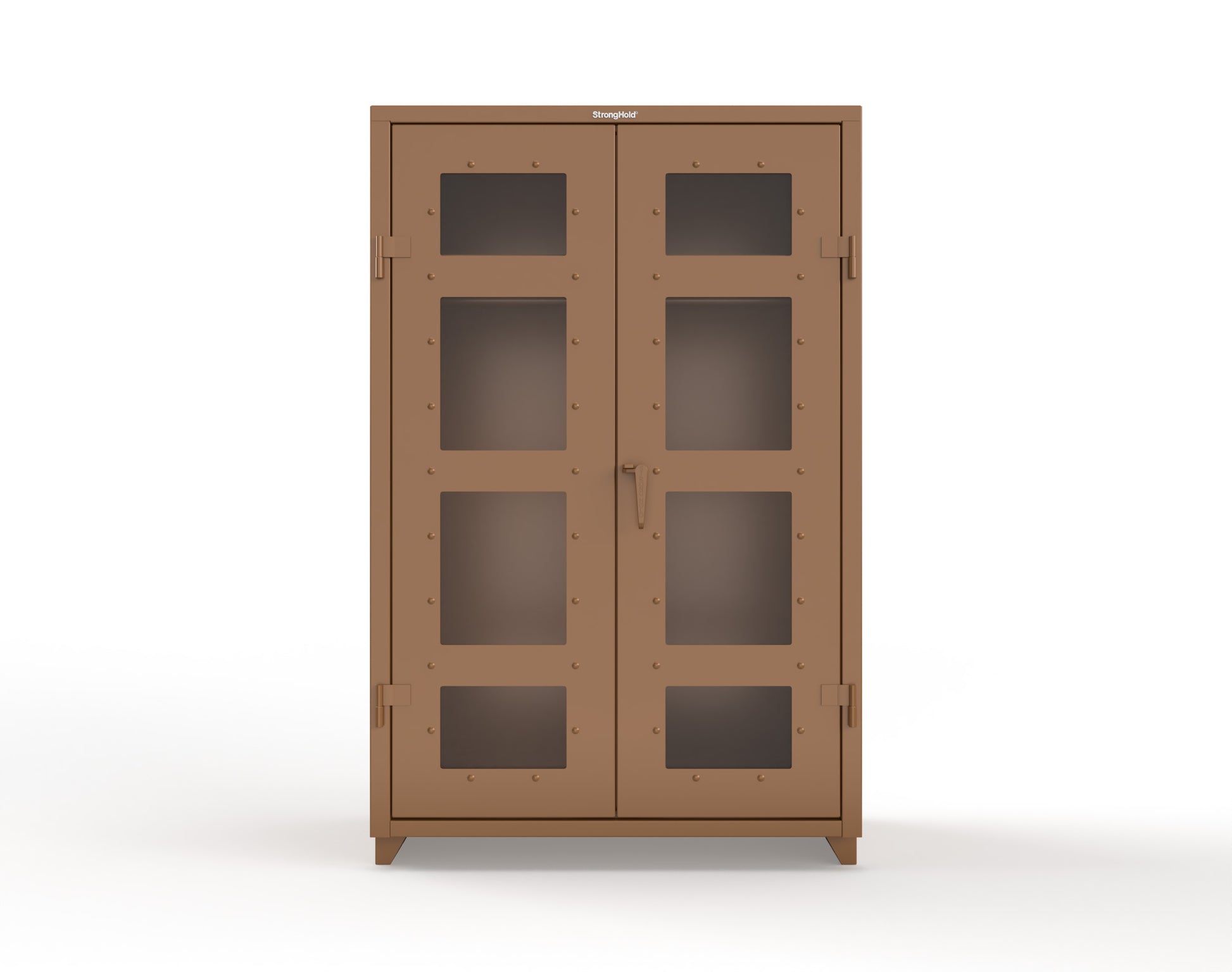 Extra Heavy Duty 14 GA Clear View Uniform Cabinet with Hanger Rod, 1 Shelf - 48 In. W x 24 In. D x 75 In. H - 46-LD-WR-241-L-8008