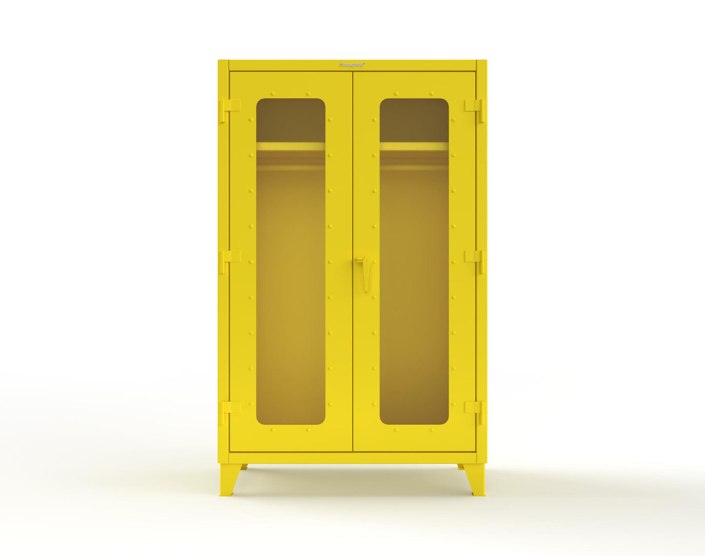Extreme Duty 12 GA Clear View Uniform Cabinet with Hanger Rod, 1 Shelf - 48 In. W x 24 In. D x 78 In. H - 46-LD-WR-241-1021