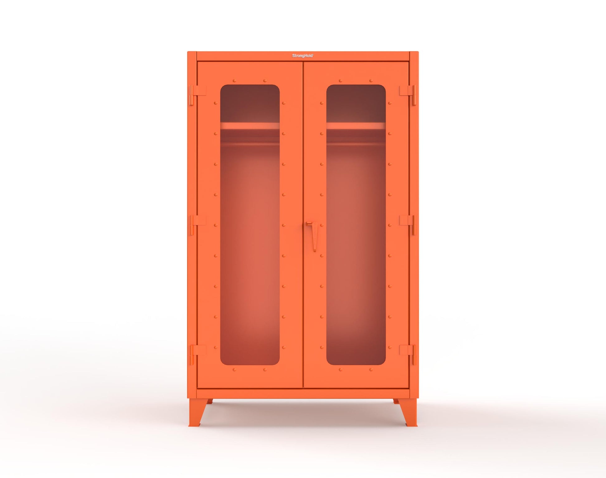 Extreme Duty 12 GA Clear View Uniform Cabinet with Hanger Rod, 1 Shelf - 48 In. W x 24 In. D x 78 In. H - 46-LD-WR-241-2009