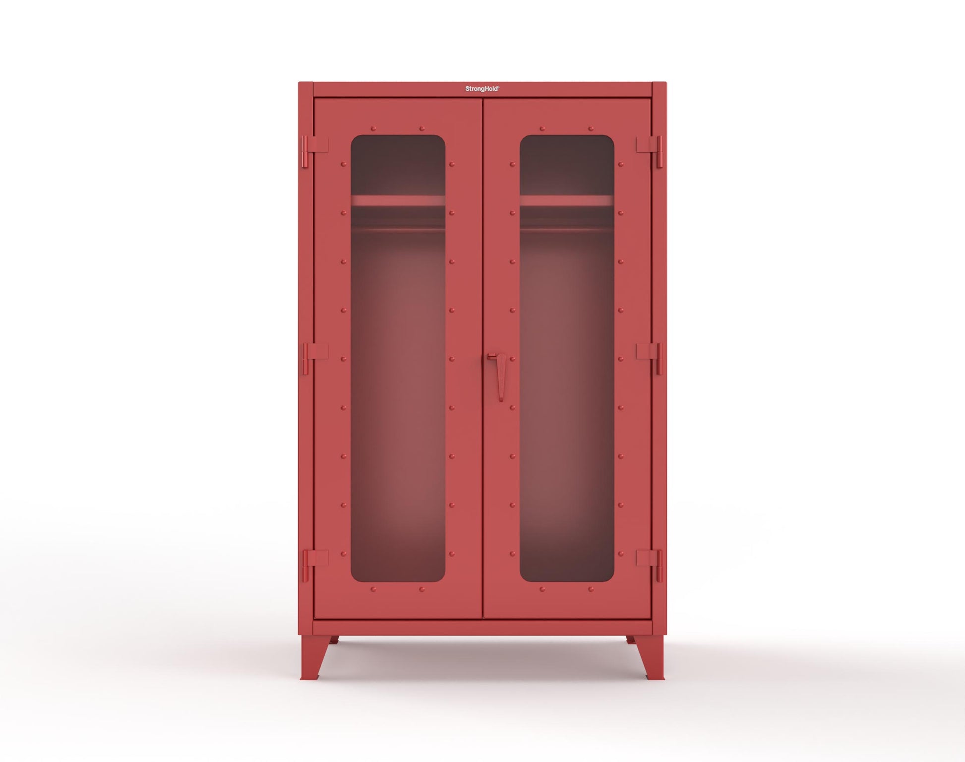 Extreme Duty 12 GA Clear View Uniform Cabinet with Hanger Rod, 1 Shelf - 48 In. W x 24 In. D x 78 In. H - 46-LD-WR-241-3001