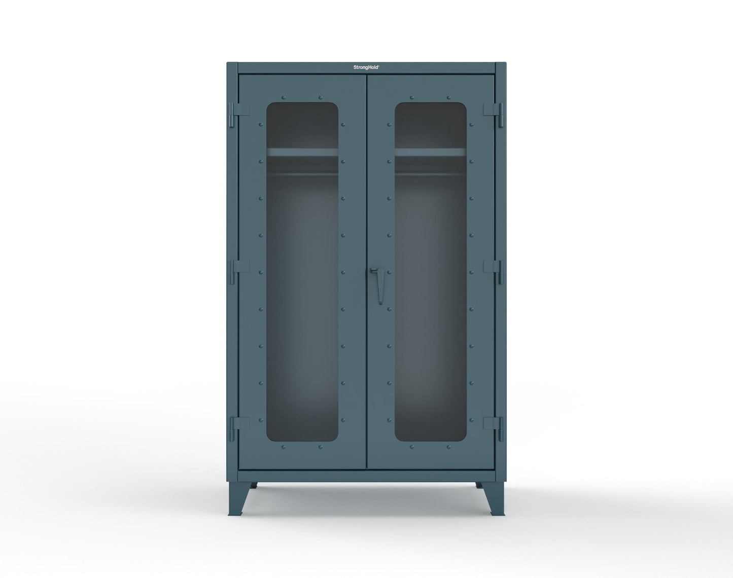 Extreme Duty 12 GA Clear View Uniform Cabinet with Hanger Rod, 1 Shelf - 48 In. W x 24 In. D x 78 In. H - 46-LD-WR-241-5001