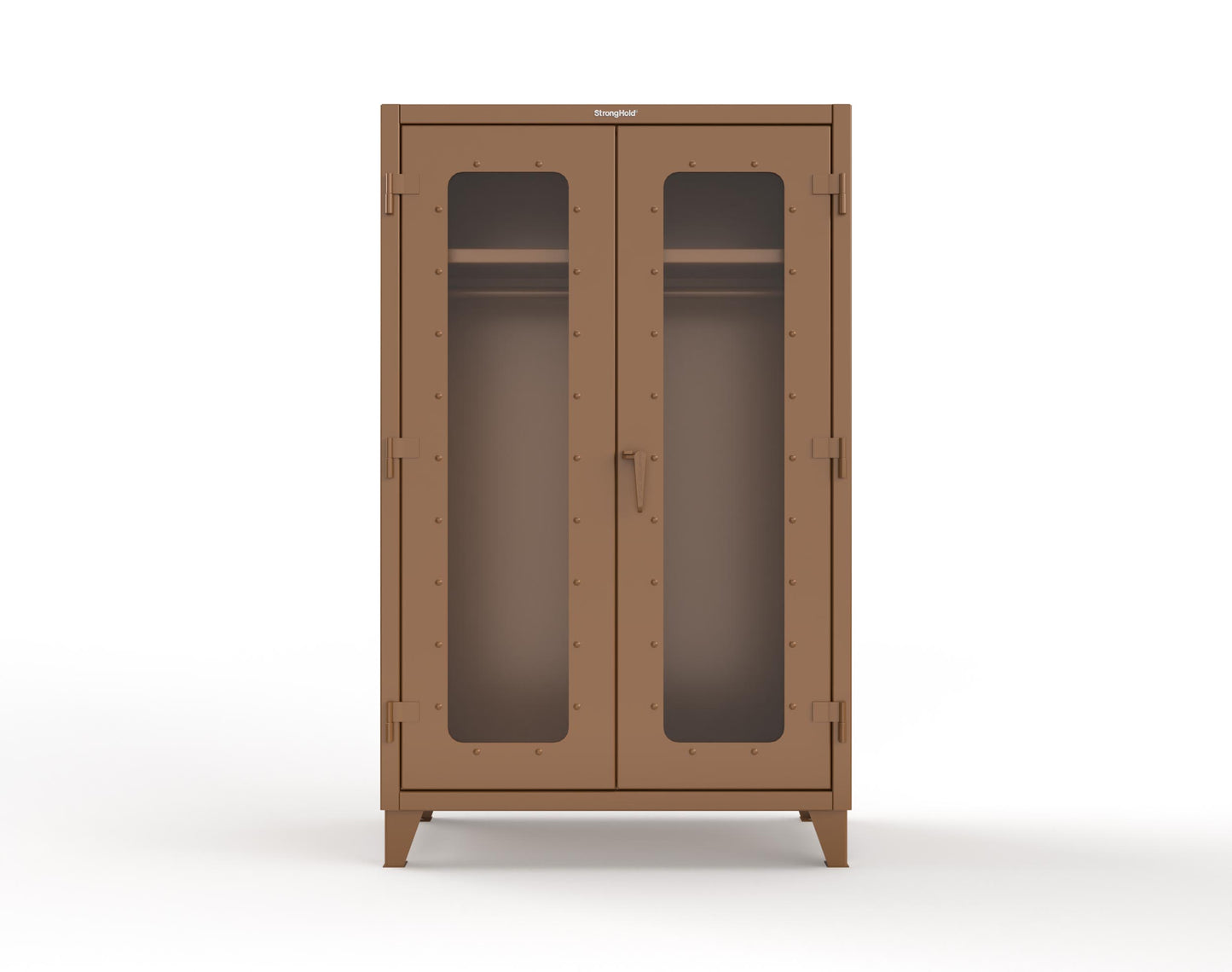 Extreme Duty 12 GA Clear View Uniform Cabinet with Hanger Rod, 1 Shelf - 48 In. W x 24 In. D x 78 In. H - 46-LD-WR-241-8008