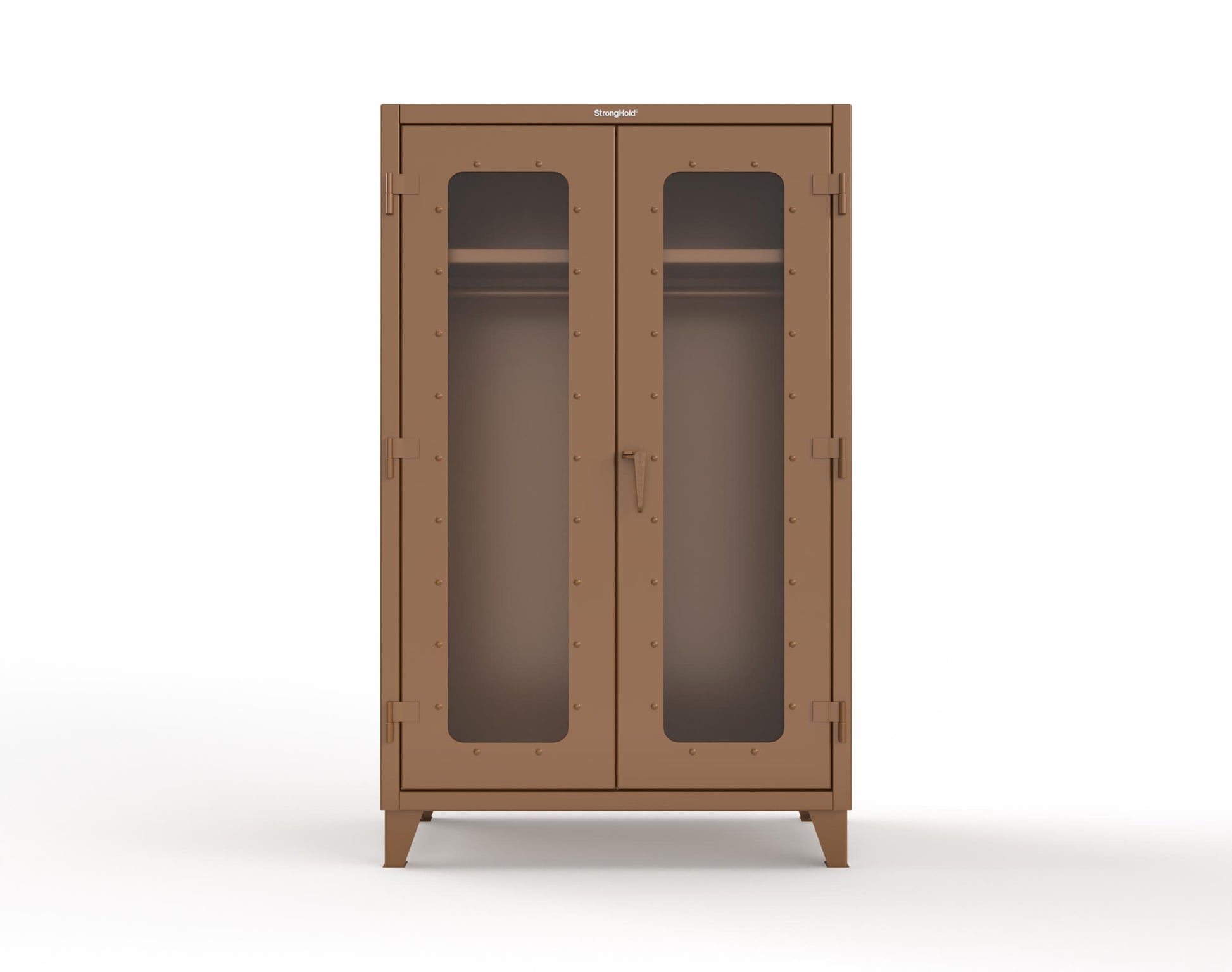 Extreme Duty 12 GA Clear View Uniform Cabinet with Hanger Rod, 1 Shelf - 48 In. W x 24 In. D x 78 In. H - 46-LD-WR-241-8008