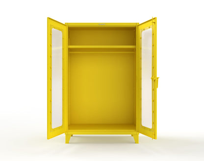 Extreme Duty 12 GA Clear View Uniform Cabinet with Hanger Rod, 1 Shelf - 48 In. W x 24 In. D x 78 In. H - 46-LD-WR-241-1021