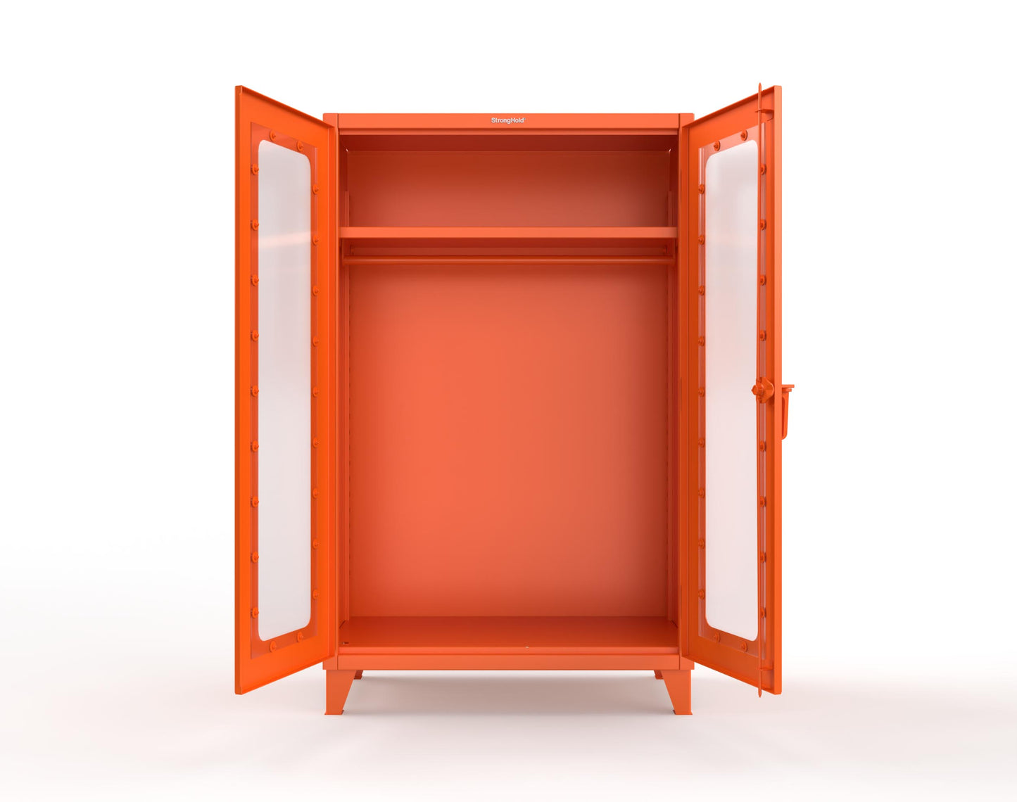 Extreme Duty 12 GA Clear View Uniform Cabinet with Hanger Rod, 1 Shelf - 48 In. W x 24 In. D x 78 In. H - 46-LD-WR-241-2009