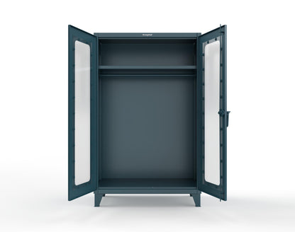Extreme Duty 12 GA Clear View Uniform Cabinet with Hanger Rod, 1 Shelf - 48 In. W x 24 In. D x 78 In. H - 46-LD-WR-241-5001