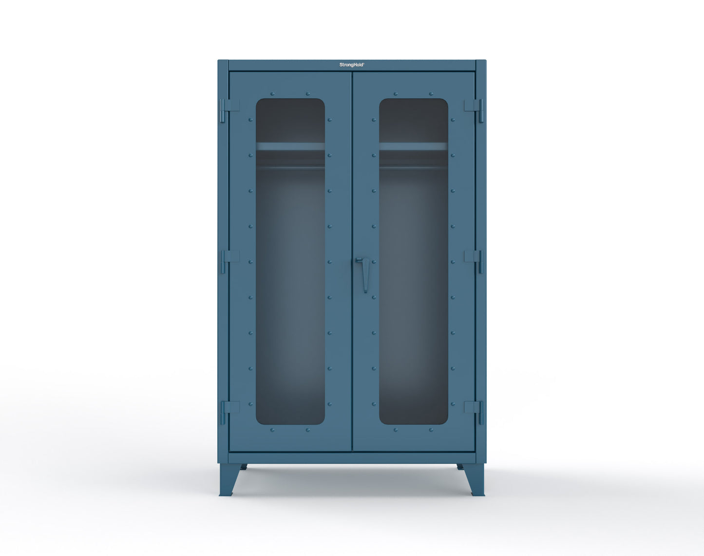 Extreme Duty 12 GA Clear View Uniform Cabinet with Hanger Rod, 1 Shelf - 48 In. W x 24 In. D x 78 In. H - 46-LD-WR-241-5001