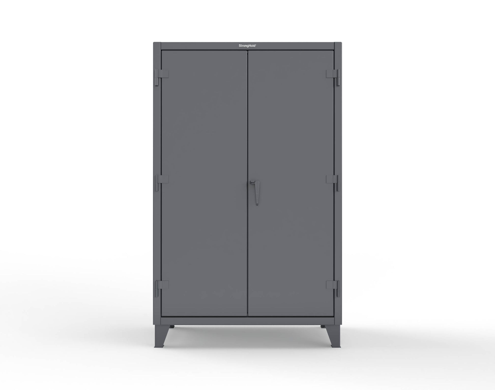 Extreme Duty 12 GA Cabinet with 4 Slide-Out Shelves, 6 Half-Width Drawers with Dividers - 48 In. W x 24 In. D x 78 In. H - 46-PB-244SOS-6/5DBPH-7024
