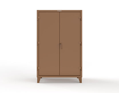 Extreme Duty 12 GA Cabinet with 4 Slide-Out Shelves, 6 Half-Width Drawers with Dividers - 48 In. W x 24 In. D x 78 In. H - 46-PB-244SOS-6/5DBPH-8008